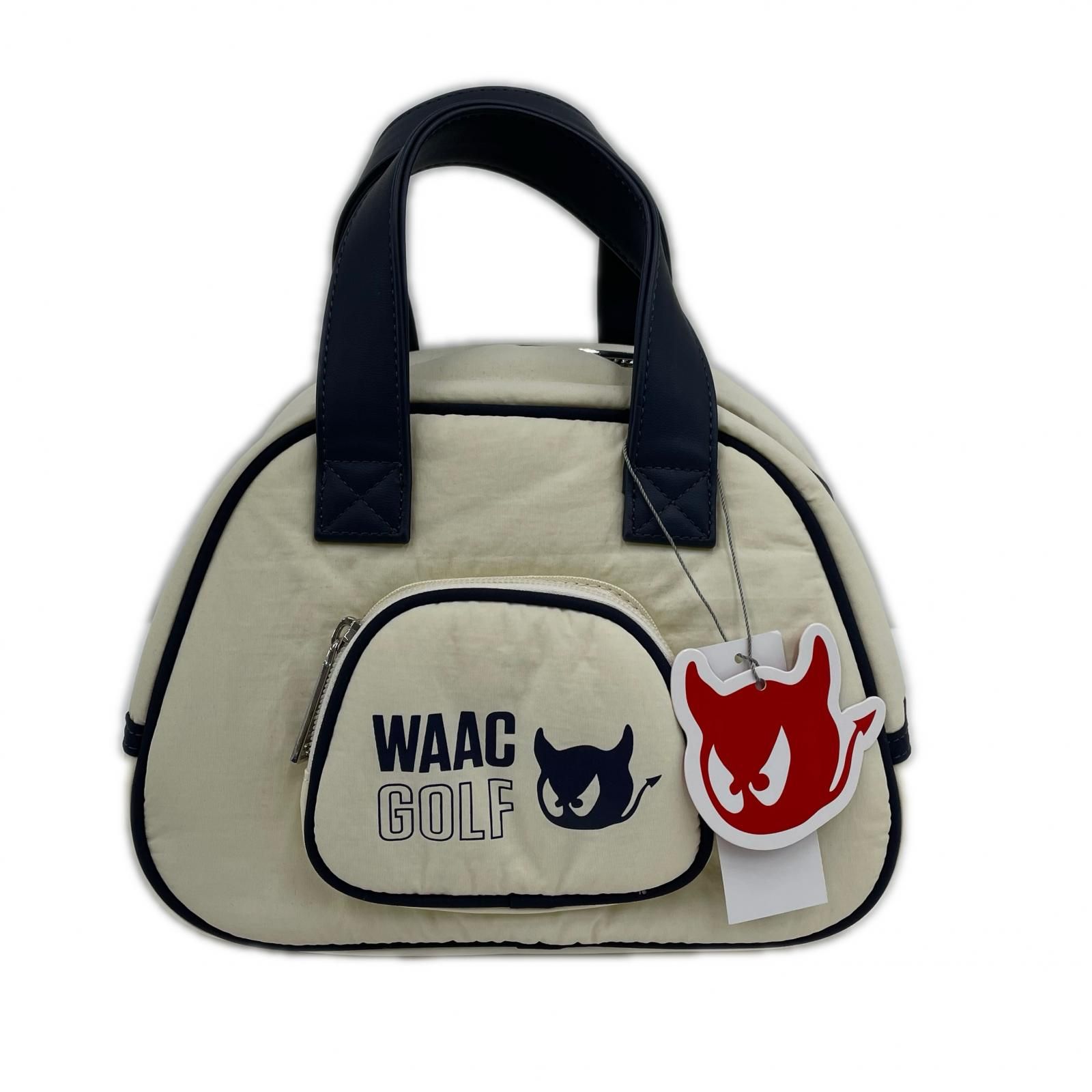 未使用品 ワック WAAC カートバッグ オフホワイト ミニボストン型 中綿 ワッキー 軽量 コンパクト