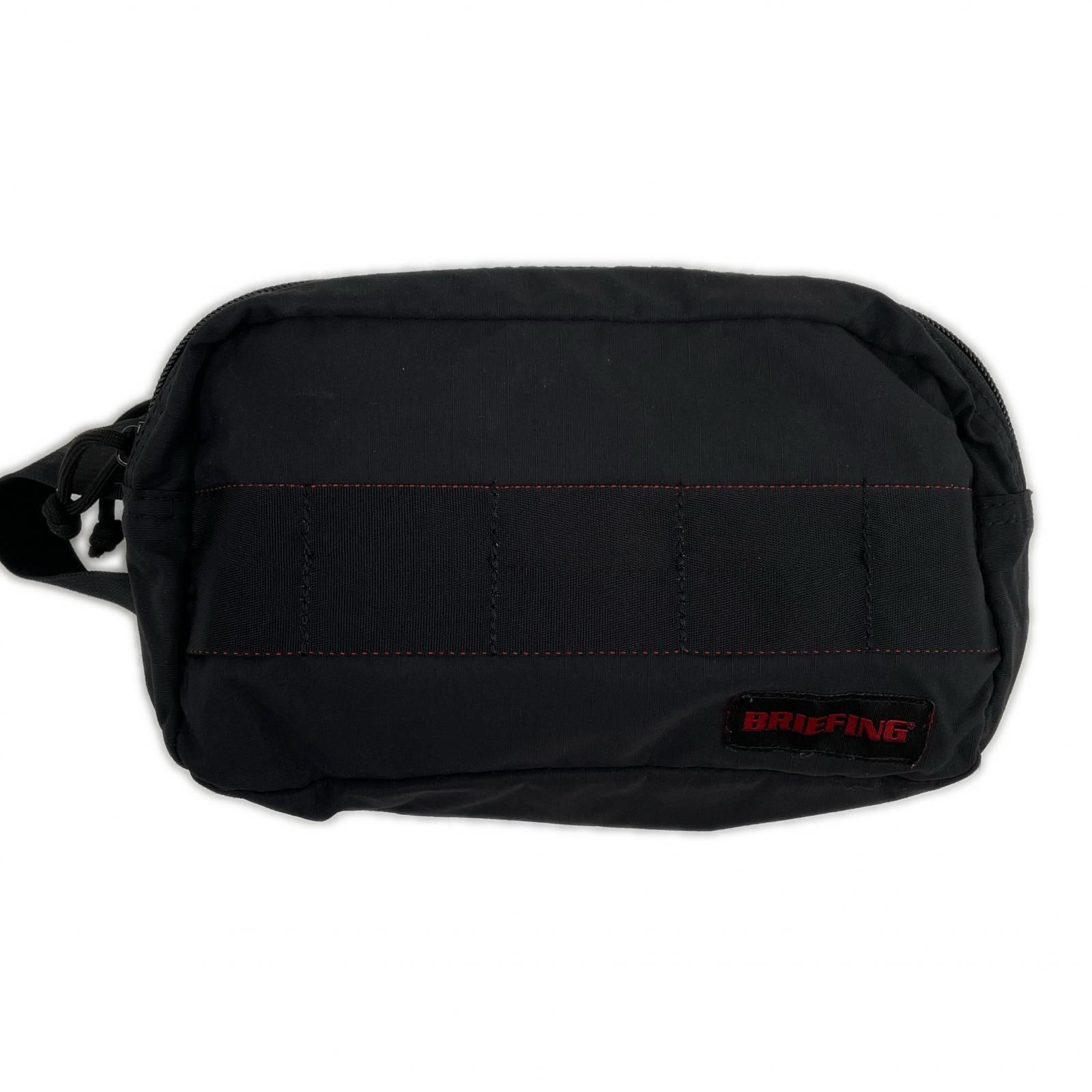 中古 ブリーフィング BRIEFING クラッチバッグ ブラック ダブルジップ