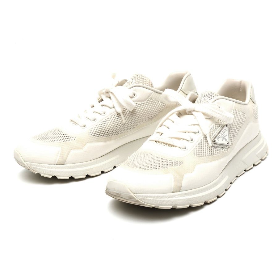 プラダ / PRADA　Prax 2.0 ファブリック スニーカー　2EE437　ホワイト　# 8 1/2 【中古】 商品番号 B-160407