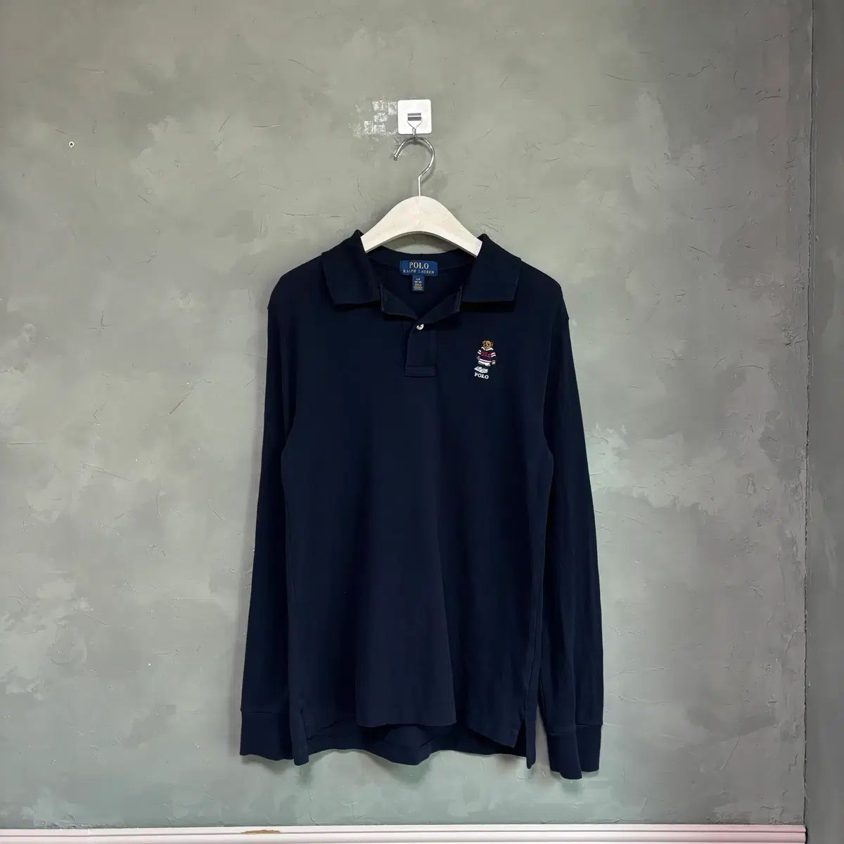 ポロ ラルフローレン ポロベア カラーTシャツ ロングスリーブ ネイビー