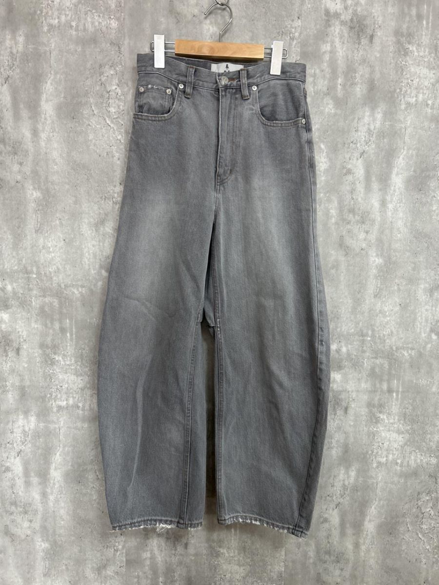 curensology ＆RC カレンソロジー カーヴィ ワイド デニムパンツ size34/グレー ■■◎レディース