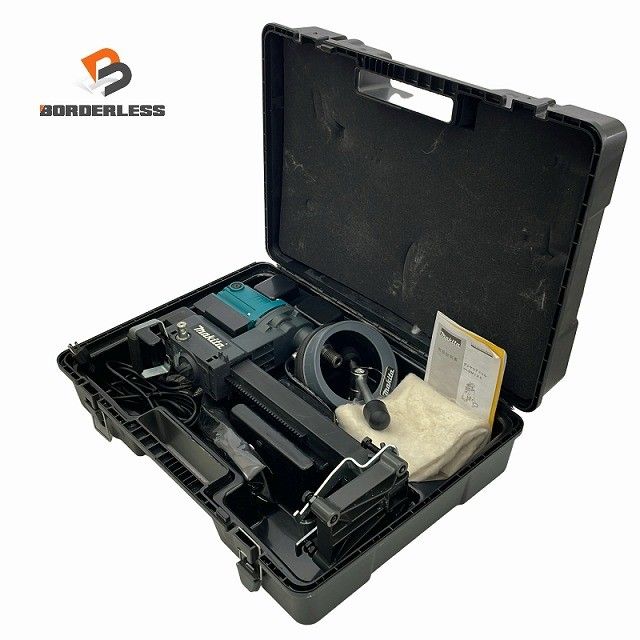 ☆中古品☆makita マキタ 100V 160mm ダイヤコアドリル DM122 本体+台座+ケース付 ダイヤモンドコアドリル ダイモドリル 穴あけ130014