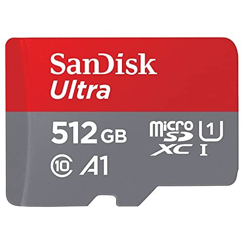 SanDisk (サンディスク) 512GB Ultra microSDXC UHS-I メモリーカード アダプター付き - 120MB/s C10 U1 フルHD A1 Micro SD カード - SDSQUA4-512G-GN6MAJu