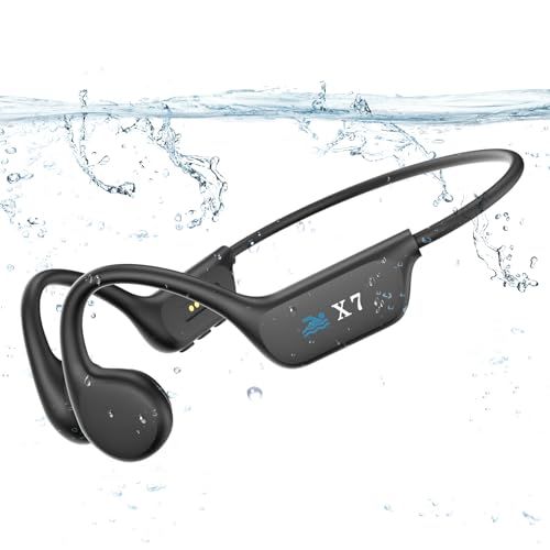 骨伝導イヤホン bluetooth、Kemeskin 水泳 防水イヤホン IP68完全防水 32GBメモリ内蔵 最大8000曲 こつでんどうイヤホン bluetooth 5.4、8時間連続再生/通話 急速充電 マルチポイント接続 自動ペアリング 耳を塞がなJu