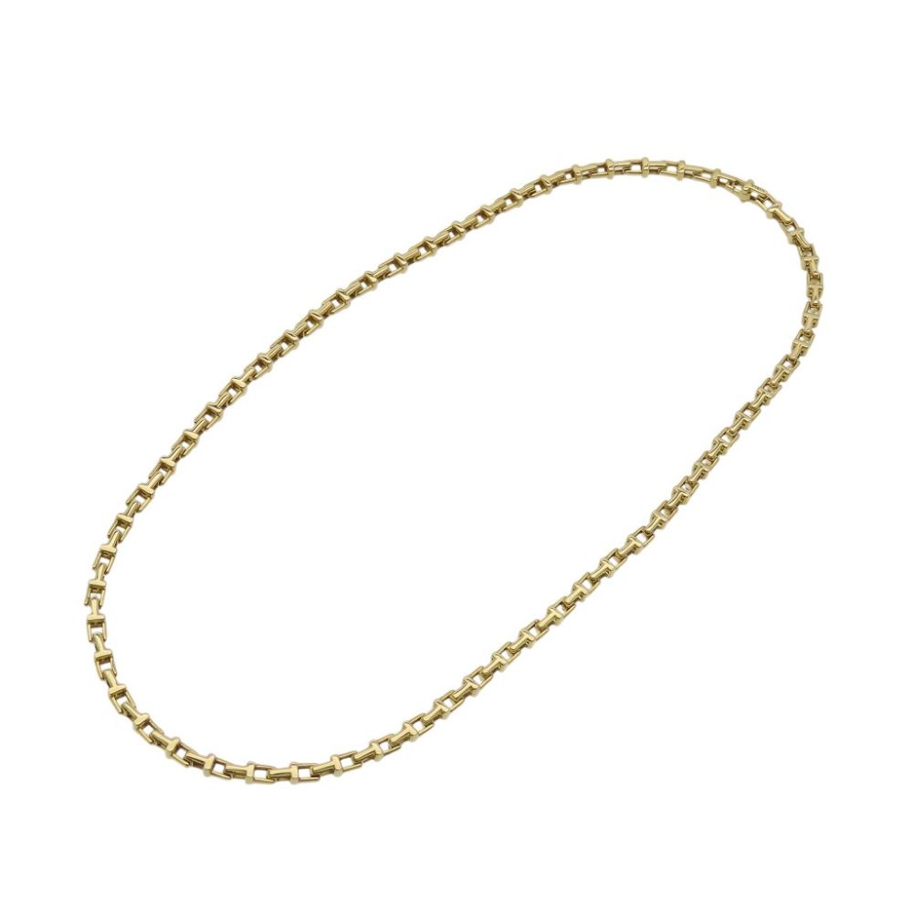 美品 ティファニー K18YG Tナロー チェーン ネックレス 750 イエローゴールド ジュエリー 0977【中古】TIFFANY&Co. メンズ レディース 男女兼用