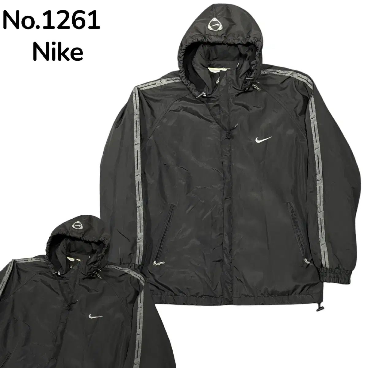 00s NIKE チーム サイドライン オールドスクール フード ウィンドブレーカー L