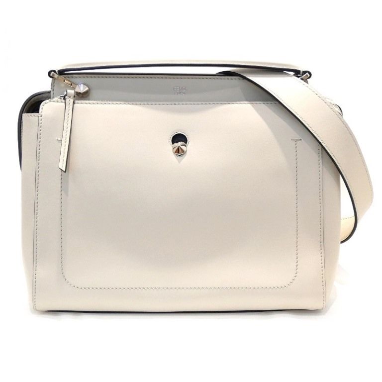 フェンディ FENDI ドットコム 3WAY ベージュ系 レザー