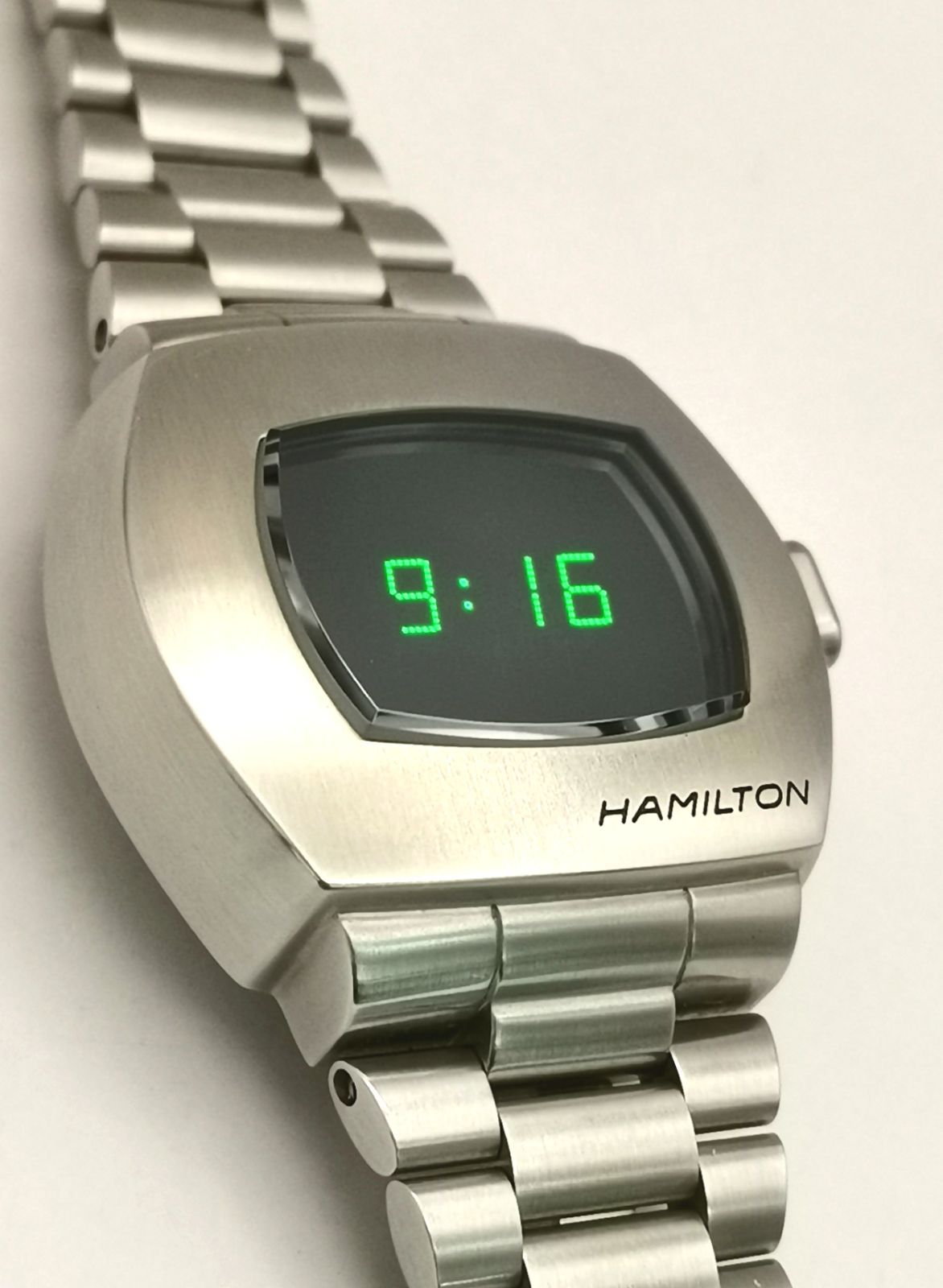 美品 HAMILTON ハミルトン H524140 パルサー 緑 デジタル 腕時計