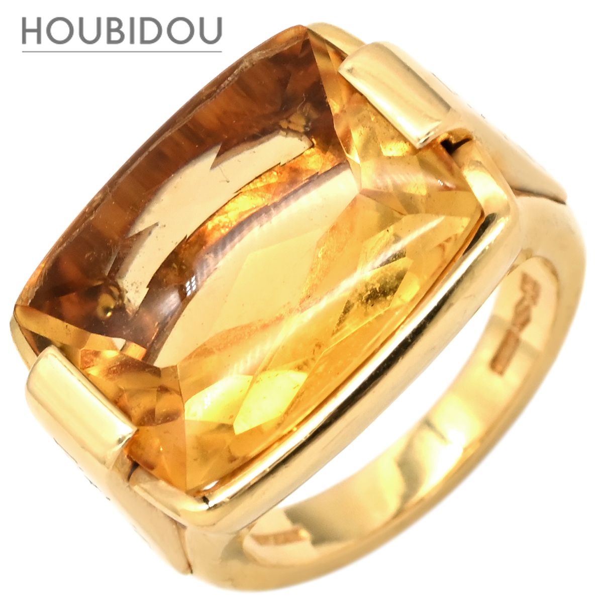 ブルガリ BVLGARI リング 指輪 アレグラ シトリンリング イエロー×イエローゴールド 18K 18金 750 YG 10号【中古】