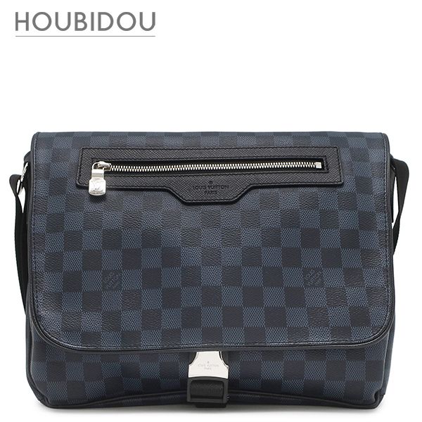 ルイヴィトン LOUIS VUITTON ショルダーバッグ マッチポイント メッセンジャー ダミエキャンバス ダミエコバルトキャンバス ダミエコバルト シルバー金具 黒 紺 斜め掛け N40010 RFID【中古】