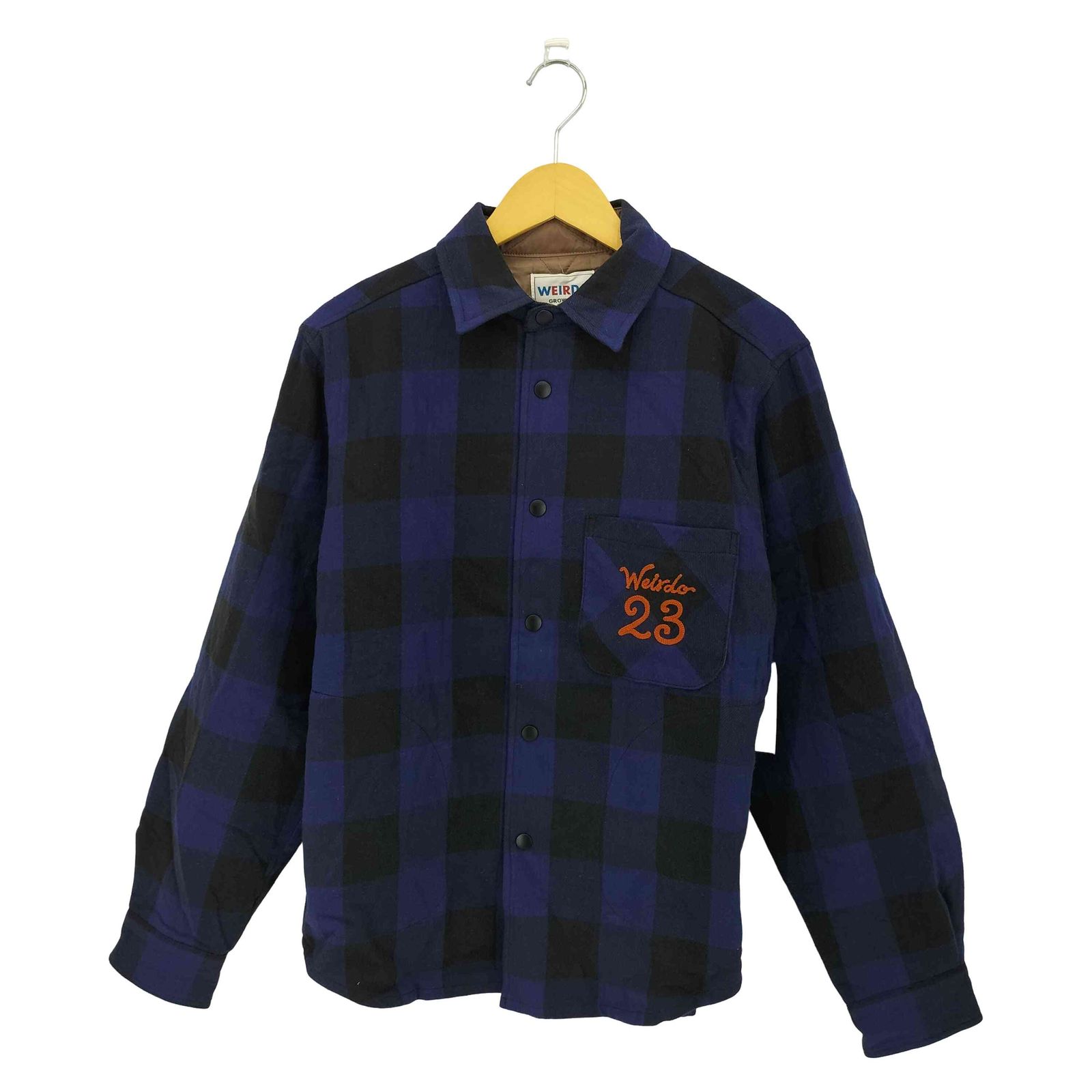 ウィアード WEIRDO L/S QUILTING CHECK SHIRTS 裏地キルティング チェック柄 フランネルシャツ ジャケット メンズ M