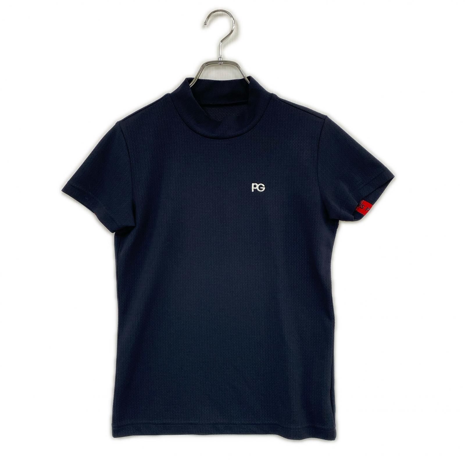 中古 レディース パーリーゲイツ PEARLY GATES 半袖シャツ 1(M) ネイビー 紺 モックネック