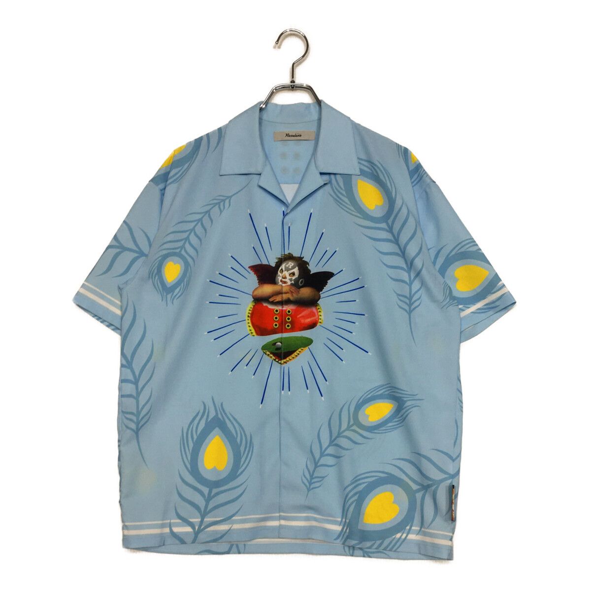 中古 メンズ ラッセルノ RUSSELUNO 半袖シャツ 4(M) ブルー 総柄