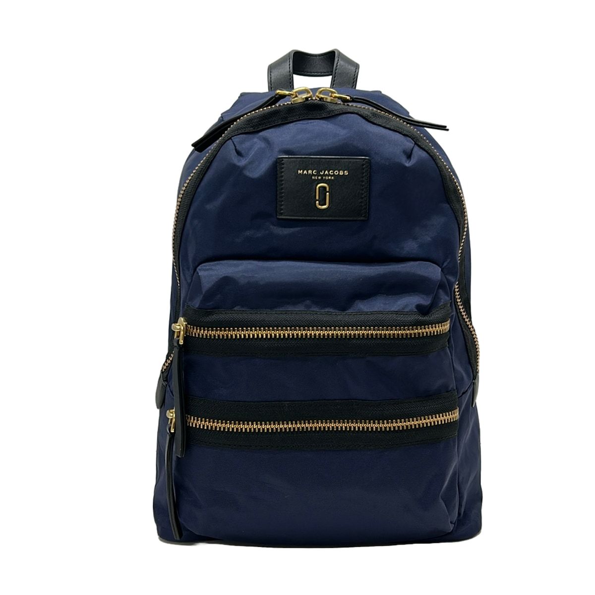 MARC JACOBS(マークジェイコブス) リュックサック バイカーバックパック M0012700 ネイビー×黒 レザー