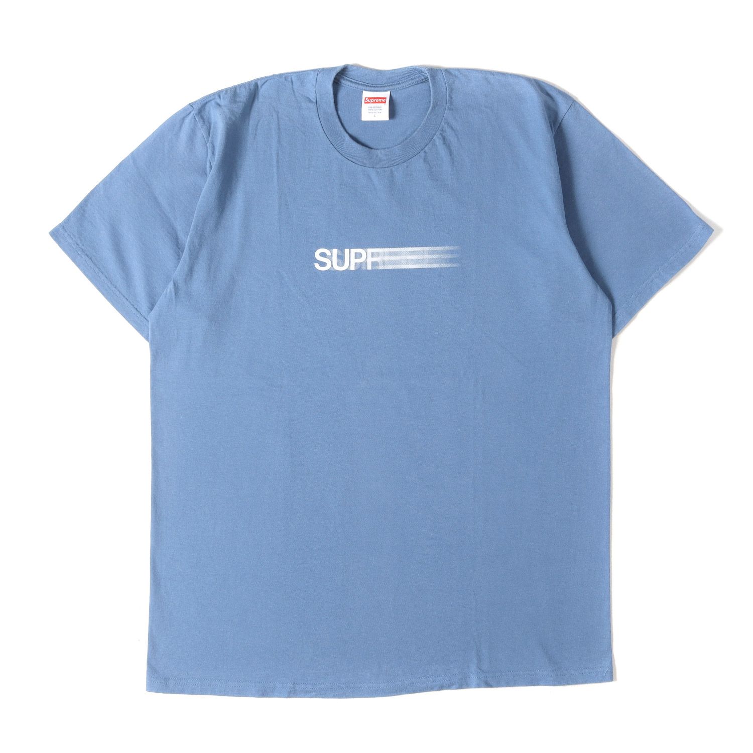 Supreme シュプリーム Tシャツ フェイデッドブルー サイズ:L | フェイデッドブルー L23SS モーションロゴ クルーネック Tシャツ (Motion Logo Tee) | トップス カットソー 半袖【メンズ】【中古】