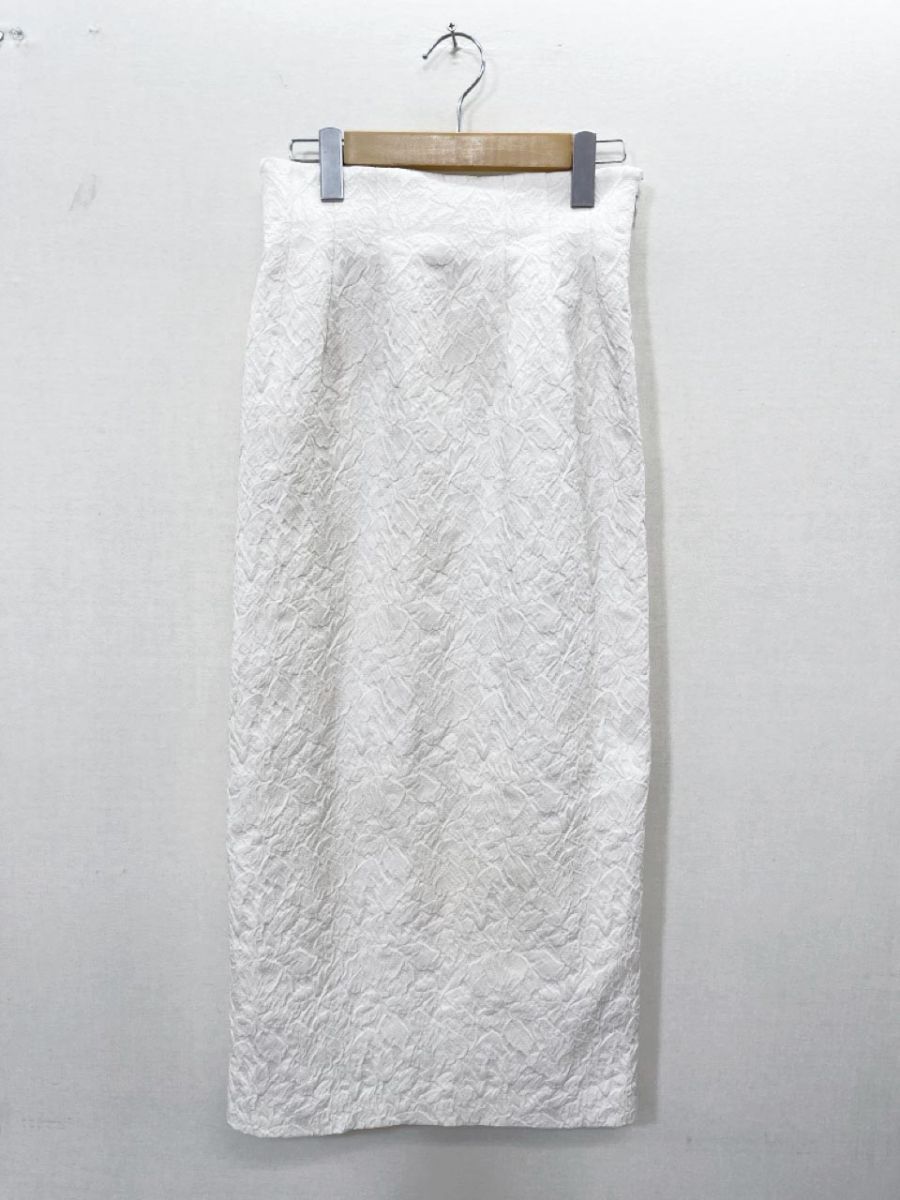 ROPE ロペ 神崎恵 フクレジャカード ストレッチ タイト スカート size36(M)/アイボリー ■■◎レディース