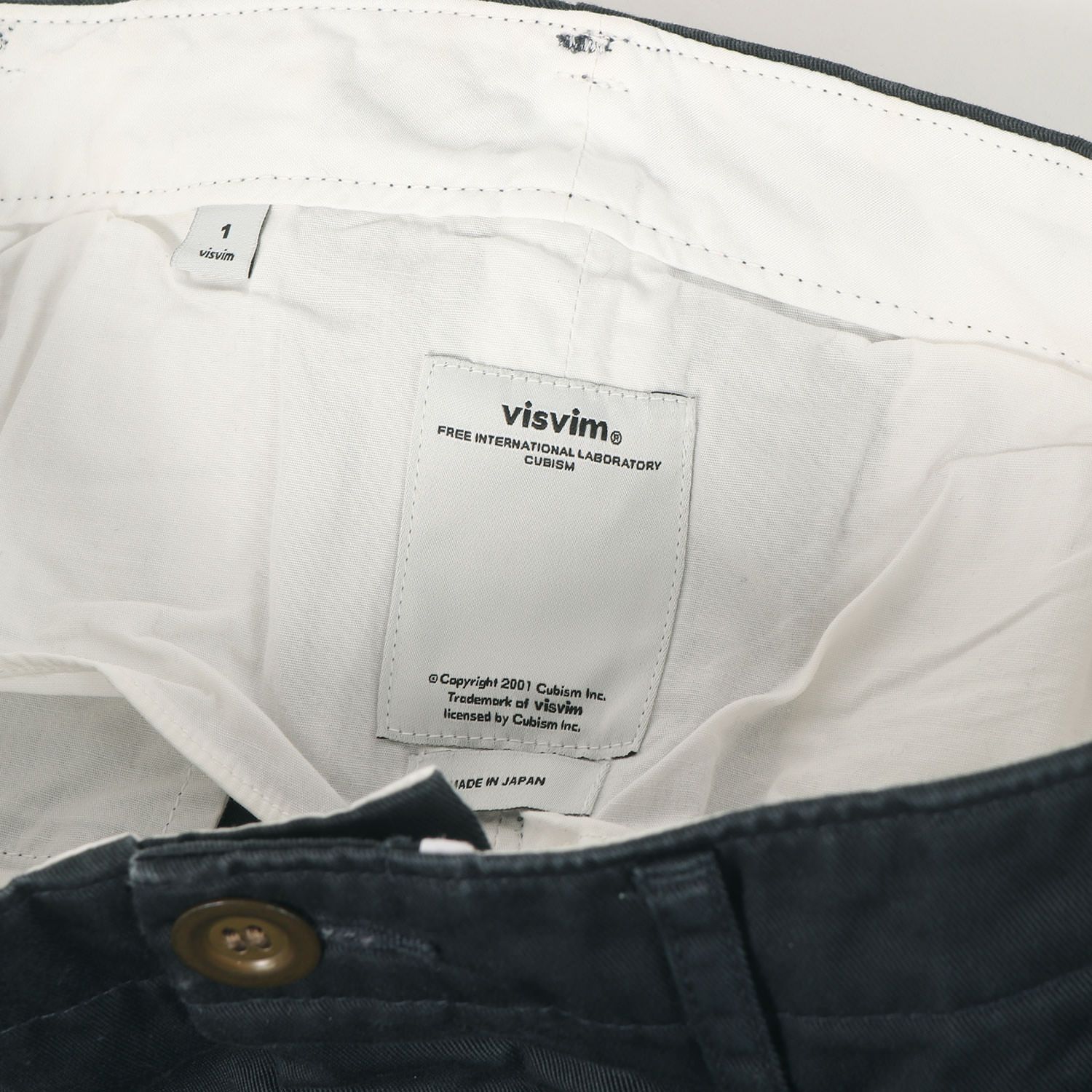 visvim ビズビム パンツ ネイビー 紺 サイズ:1 | F.I.L限定 スリム