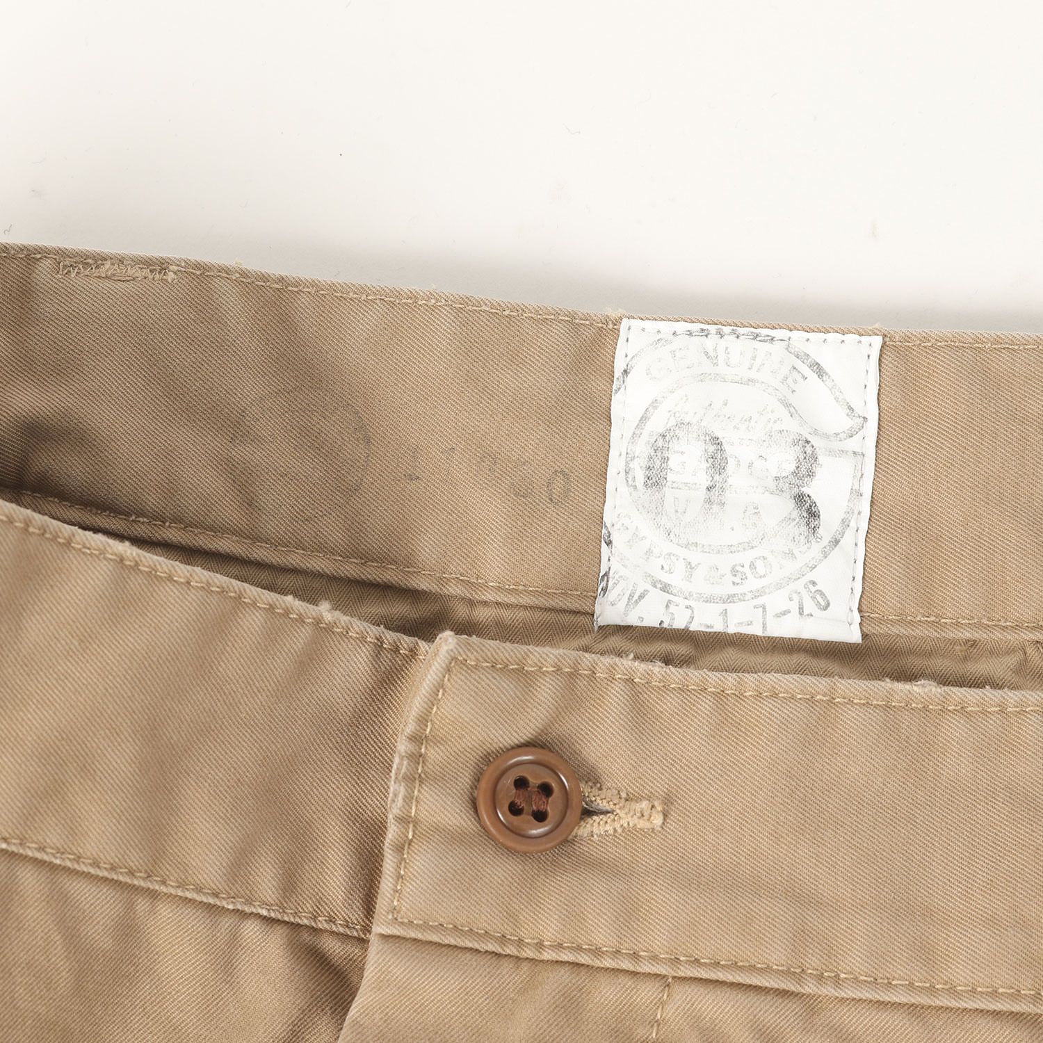 ジプシー&サンズ　チノパン 03 ベージュ 新品】GYPSY&SONS ジプシーアンドサンズ パンツ ベージュ サイズ:03