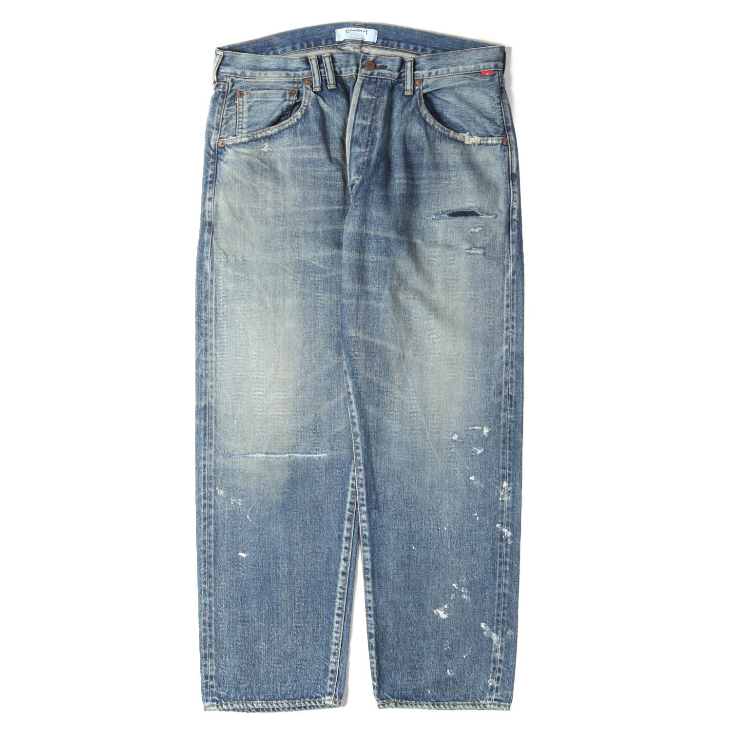 【新品】anachronorm アナクロノーム ×Soulgoods パンツ インディゴ サイズ:36 | ダメージリペア加工 デニムパンツ (SG REGULAR TAPERED REMAKE 5P PANTS) | ボトムス ジーンズ ジーパン【メンズ】