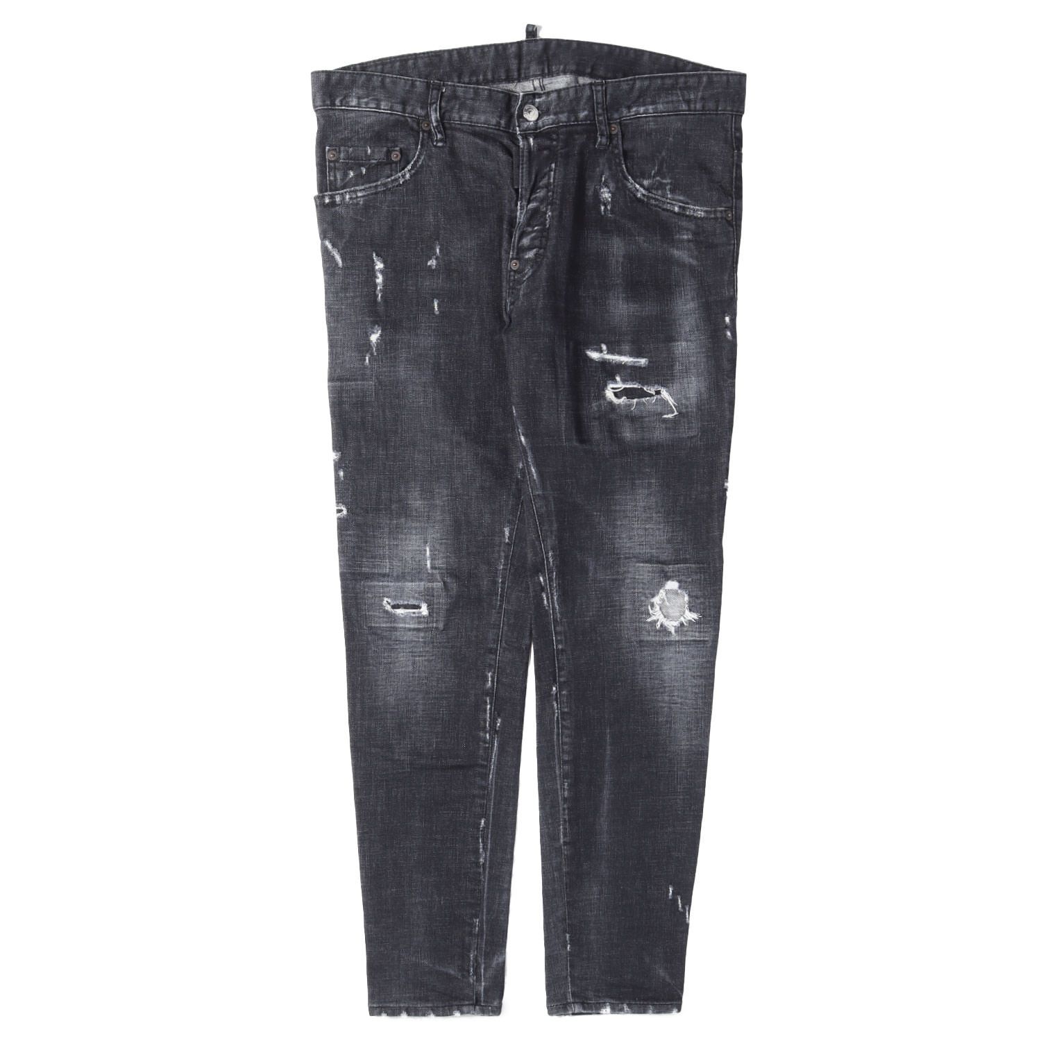 DSQUARED2 ディースクエアード パンツ ブラック 黒 サイズ:50 | スケーター ダメージリペア加工 ストレッチ デニムパンツ(Skater Jean) | ボトムス ジーンズ ジーパン【メンズ】【中古】