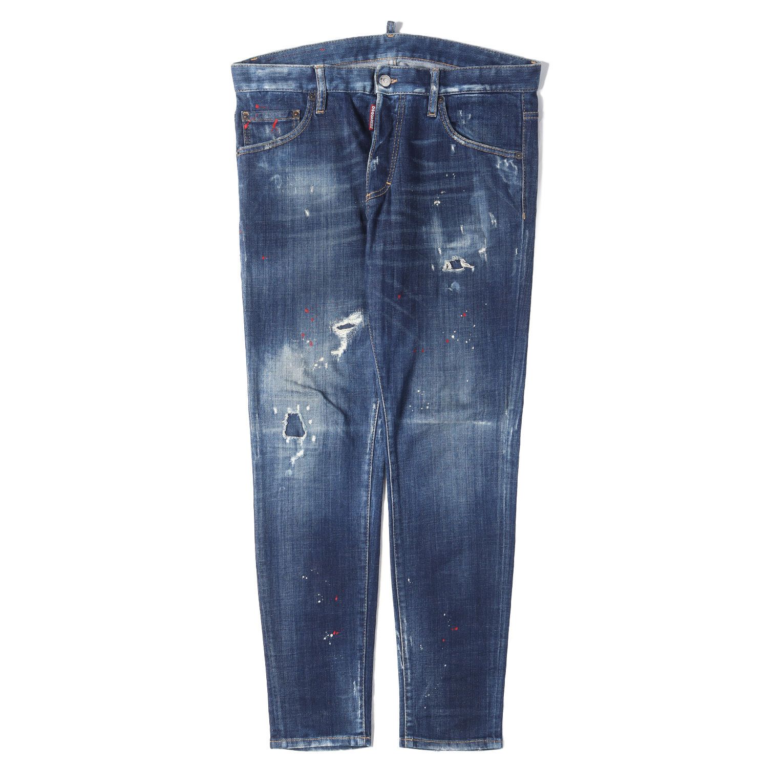 DSQUARED2 ディースクエアード パンツ インディゴ サイズ:48 | ダメージリペア加工 ストレッチ スキニー デニムパンツ(Skinny Dan Jean) | ボトムス ジーンズ ジーパン【メンズ】【中古】