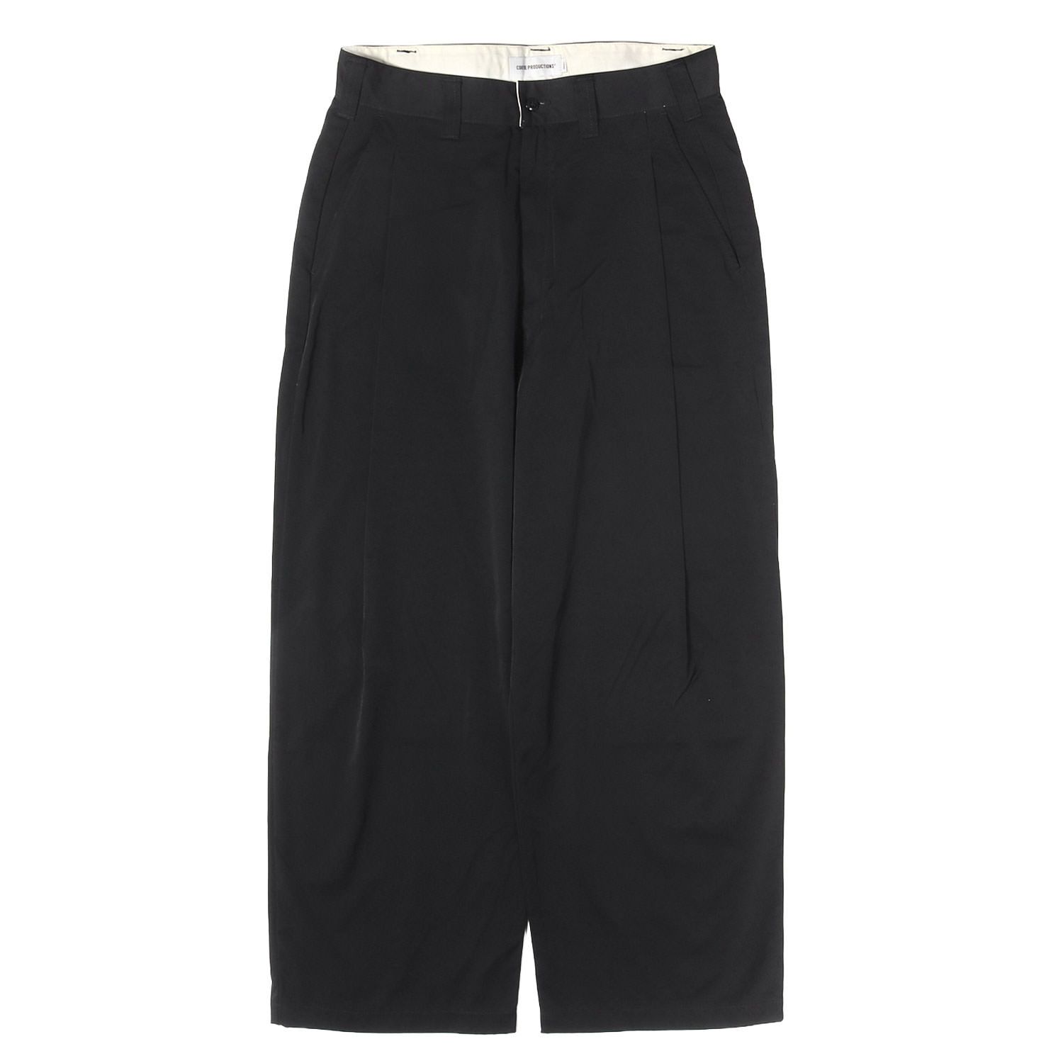COOTIE クーティー ブラック 黒 サイズ:S | 24SS 1タック ワイド ナイロンツイル チノパンツ(Nylon Chino Cloth 1 Tuck Trousers) | ボトムス ズボン【メンズ】【中古】 COOTIE クーティー ブラック 黒 サイズ:S | 24SS 1タック ワイド