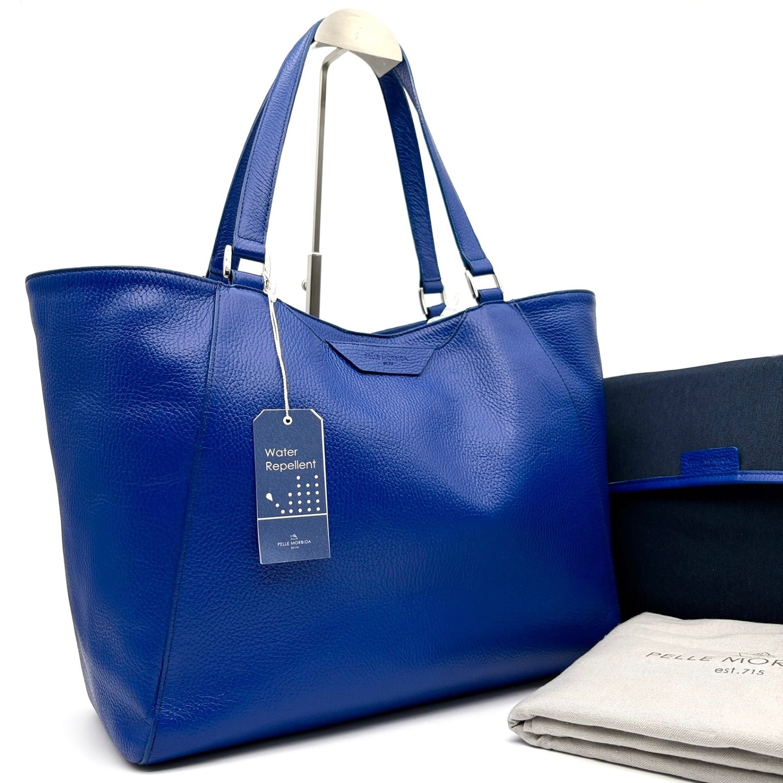 未使用保管品 タグ付 ペッレモルビダ PELLE MORBIDA コローレ トートバッグ ビジネスバッグ PCケース付 撥水 レザー 本革 ブルー 青 肩掛け A4収納 大容量 ボーナス 夏休み 夏コーデ ご褒美 旅行 サマーギフト 父の日 未使用保管品 タグ付 ペッレモルビダ PELLE MORBIDA コローレ トート