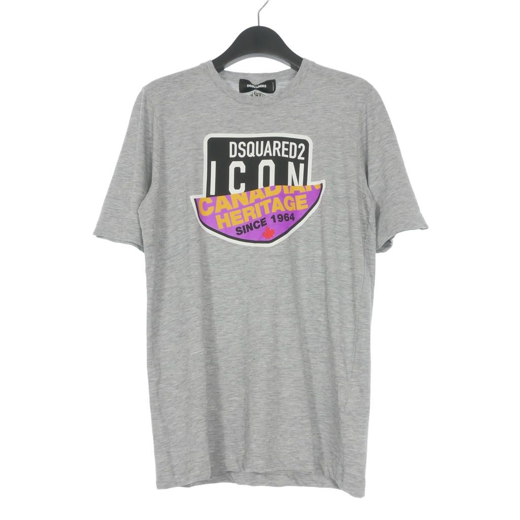 ディースクエアード DSQUARED2 21SS ICON プリントTシャツ カットソー 半袖 S グレー S80GC0015 国内正規