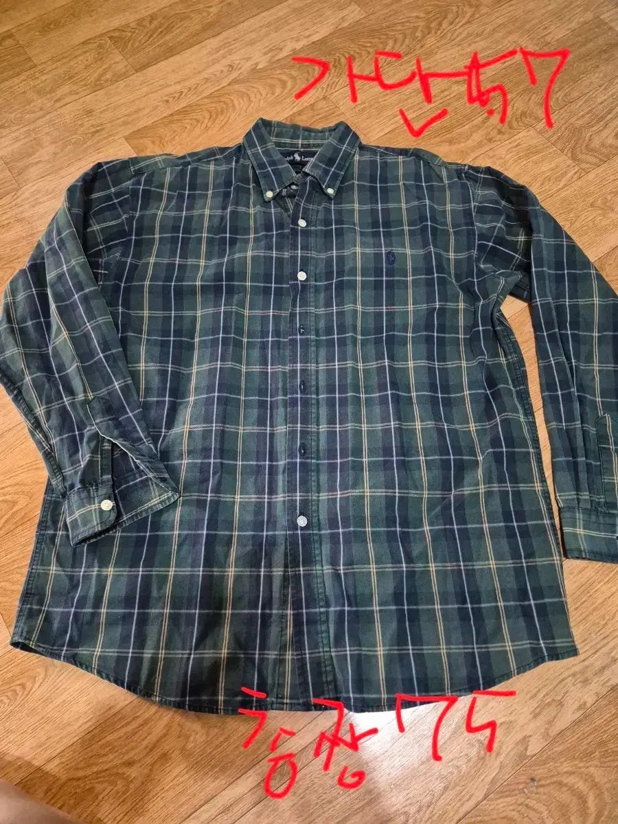 正規品 ポロ ラルフローレン グリーン タタン チェック シャツ (L サイズ)