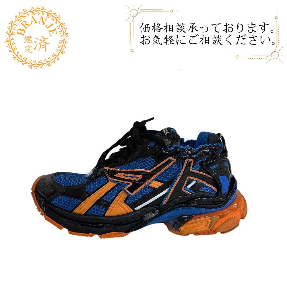 バレンシアガ ランナー　フェイクレザー×メッシュ スニーカー