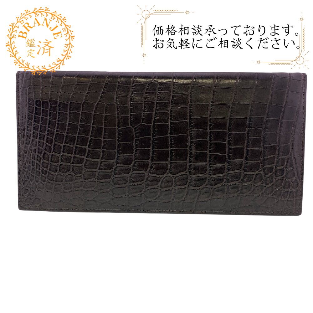 ボッテガヴェネタ ロングウォレット クロコ 長財布