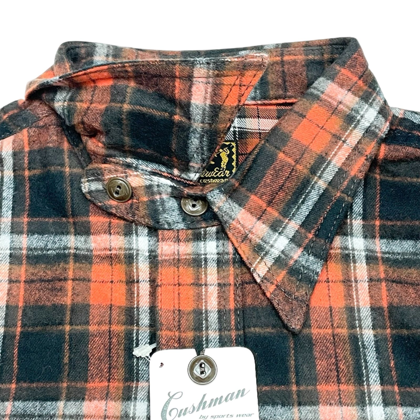 未使用品 Mサイズ Cushman 25154 クッシュマン コットンチェックネルシャツ 起毛