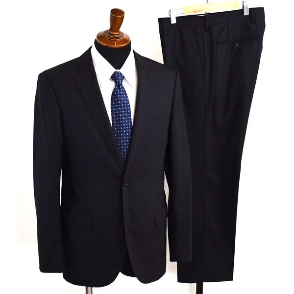 アローズ green label relaxing 2つボタン シングルスーツ M Y6 ブラック ノータック 開き見せ 3121-111-1160 夏物 春夏 6XE155 【送料無料】【中古】【メンズビジネス】202605