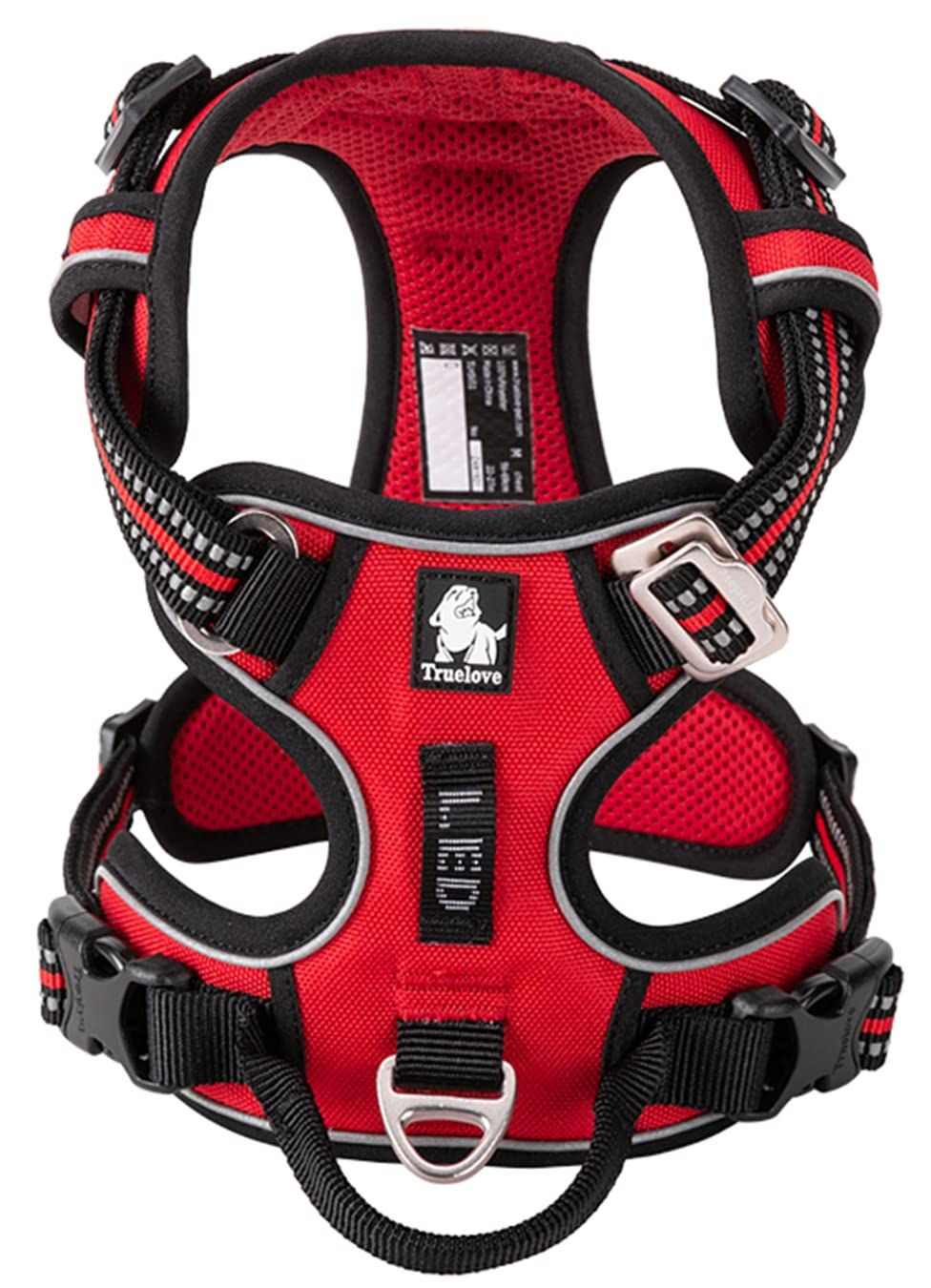 新品 cocomall 2020新型 犬用ハーネス 犬用胴輪 ドッグ ペット用品 ハーネス 3M反射材料 訓練 ナイロン製 小型犬、中型犬、大型犬に向け 通気性 調節可能 (L レッド)