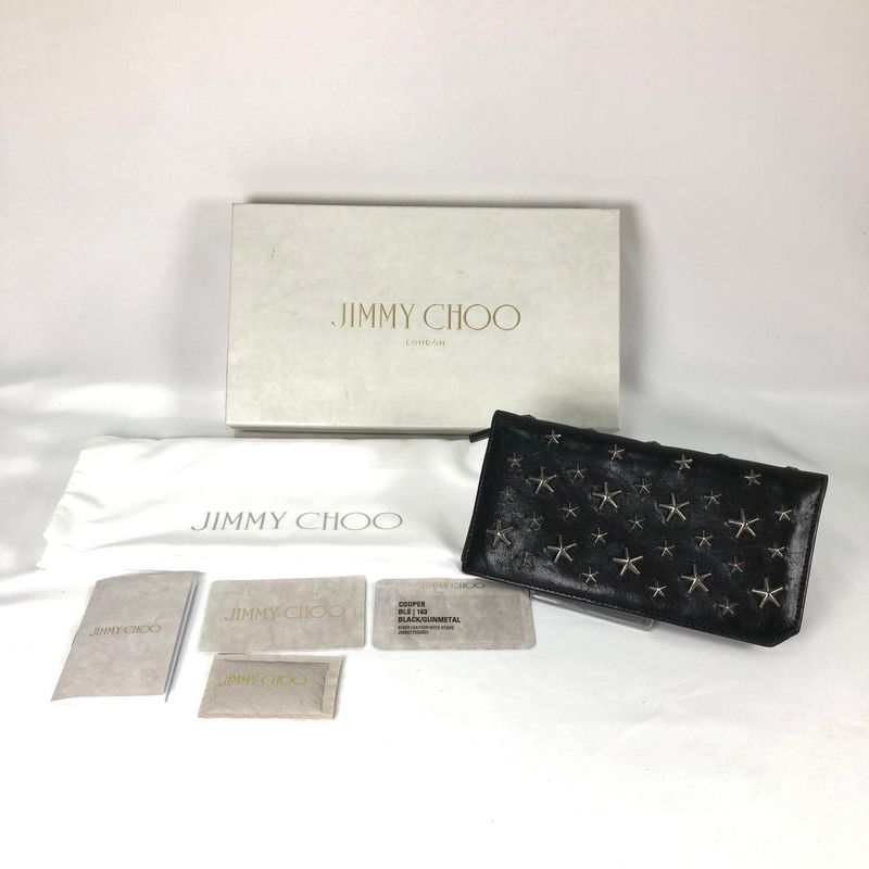 【中古品】 JIMMY CHOO COOPER ジミーチュウ クーパー スタースタッズ 二つ折り財布 財布 【181-260609-sm-02-otoh】