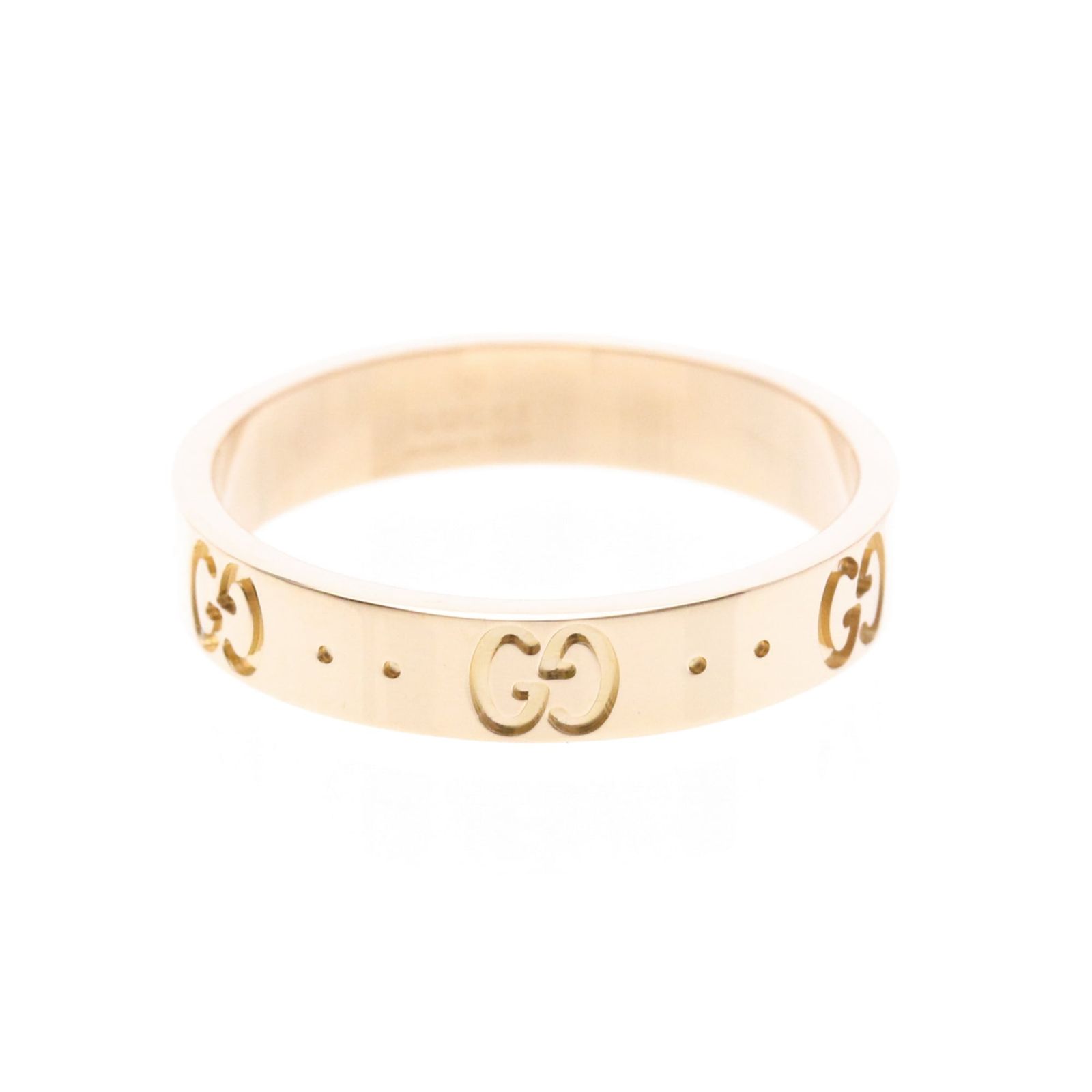グッチ(Gucci) アイコンリング K18ピンクゴールド(K18PG) ファッション 無し バンドリング ピンクゴールド(PG)