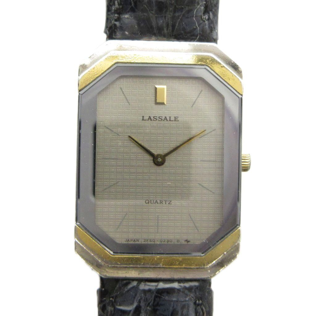 セイコー SEIKO LASSALE 2F50-5199 腕時計 ウォッチ クォーツ レザーベルト バーインデックス シルバー色 ゴールド色 ■GY18 /MQ
