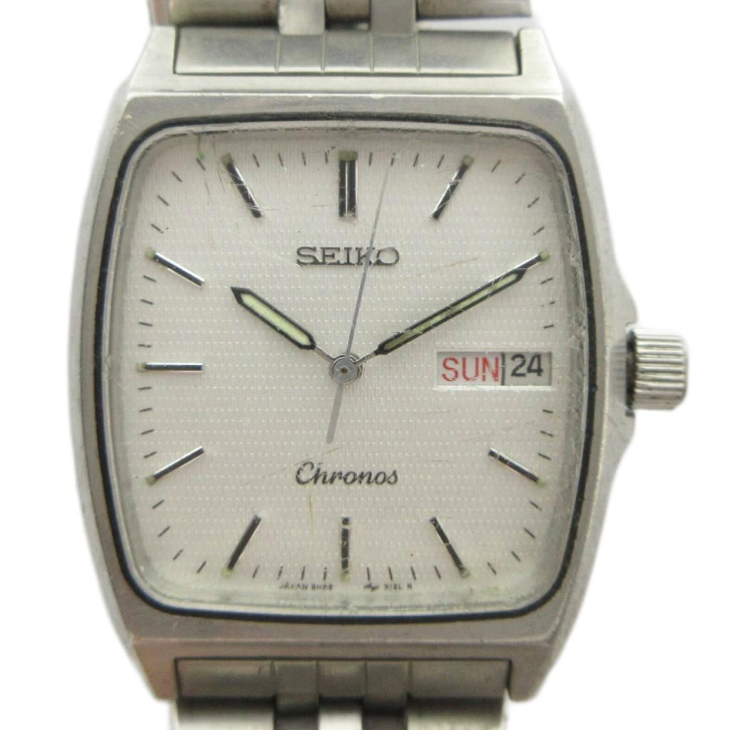 SEIKO セイコー CHRONOS クロノス 5H23-5110 1989年 スクエア 黒文字盤 