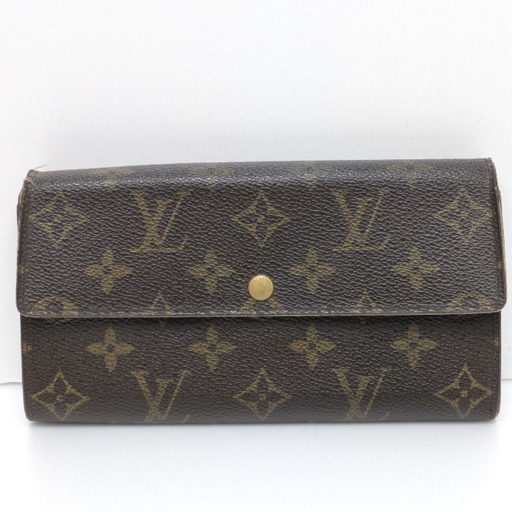 Dz813023 ルイ・ヴィトン 長財布 二つ折り ポルトフォイユ・サラ モノグラム M61734 レディース LOUIS VUITTON 中古