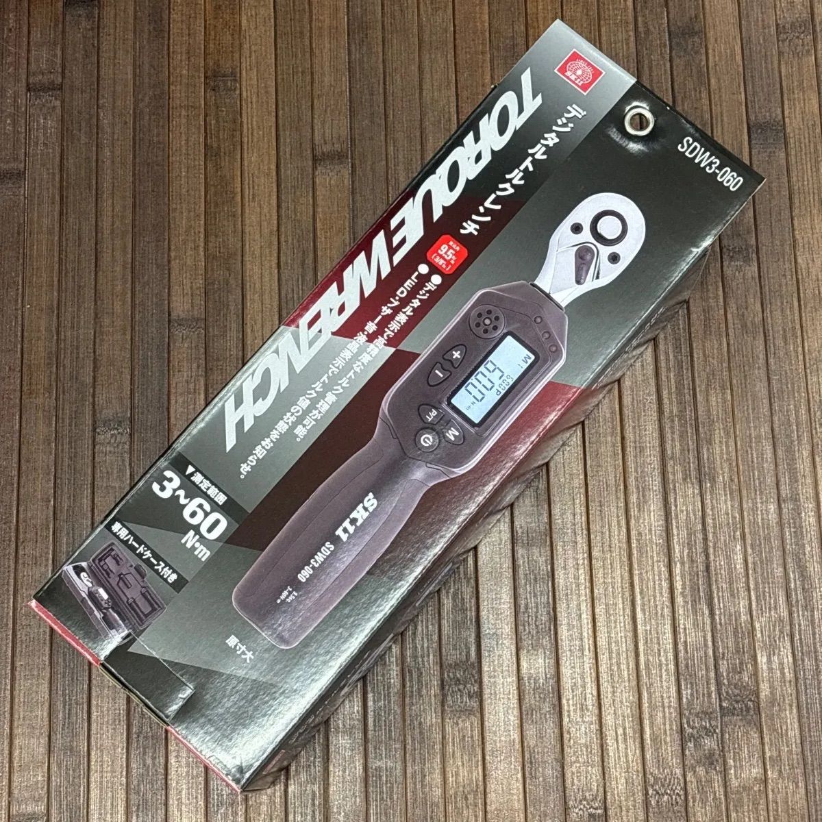 SK11 デジタルトルクレンチ 3〜60N・m 9.5mm差込角 3/8インチ SDW3-060
