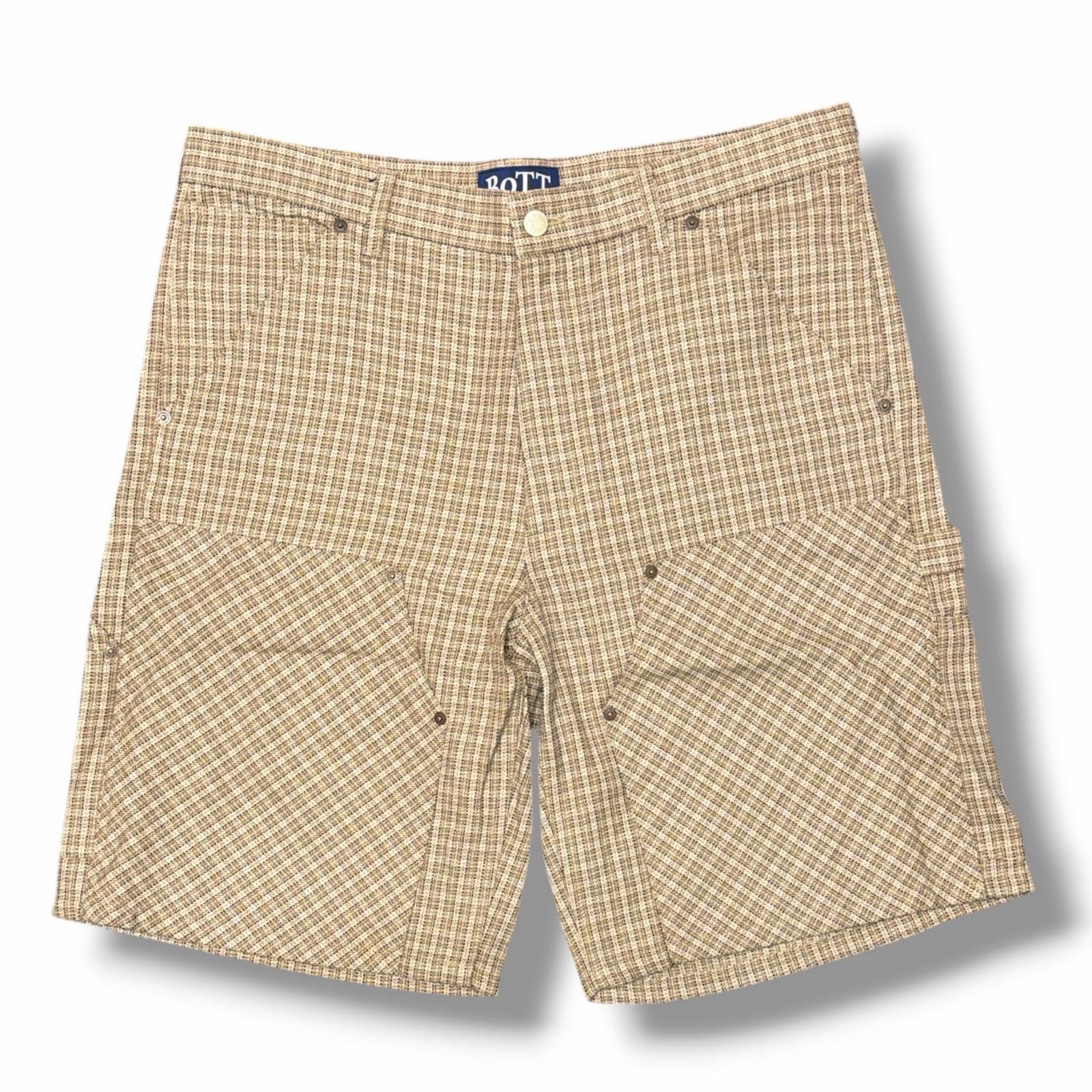 参考上代27500円 未使用 BoTT 25SS Plaid Double knee Short 