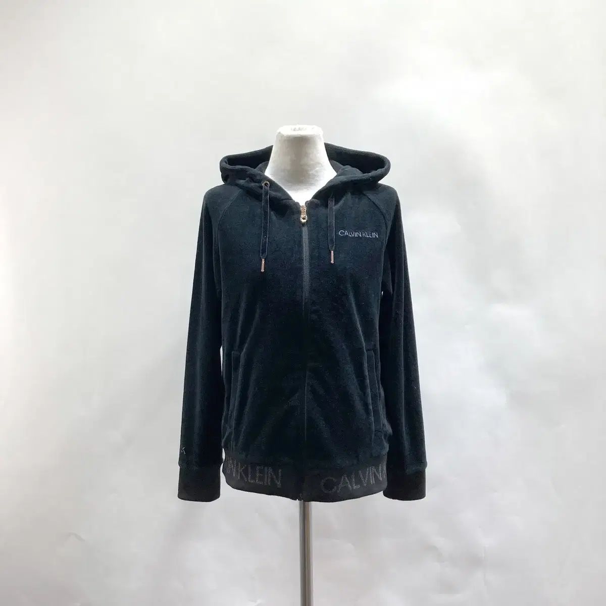 Calvin Klein レディース フード ジップアップ ジャケット ブラック S 