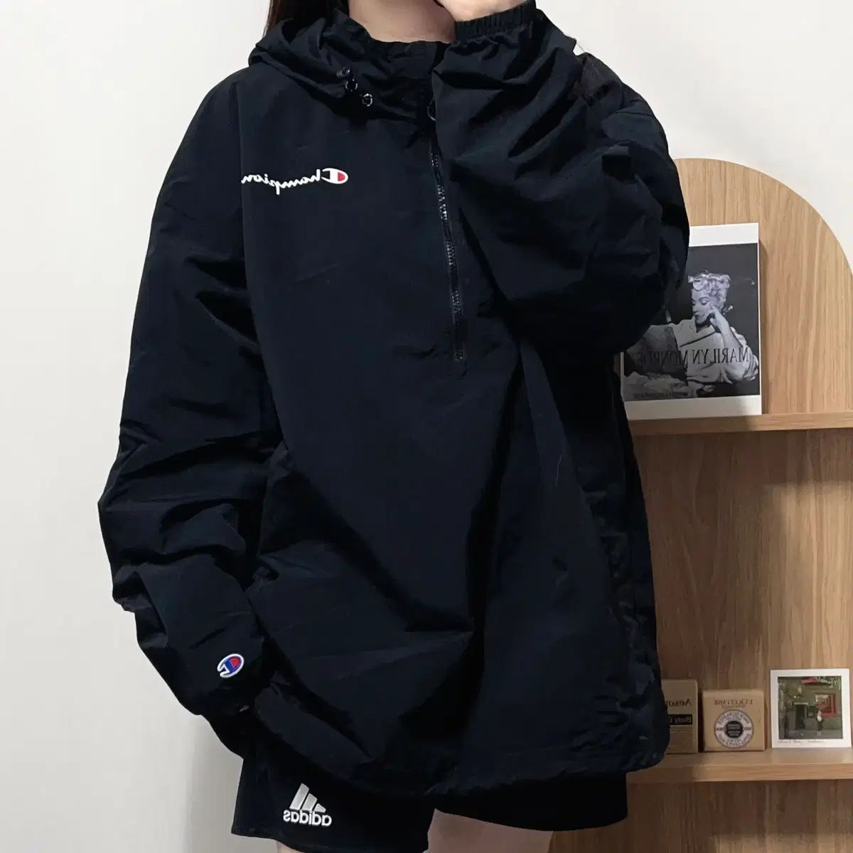 正規品 チャンピオン ブラック ひよこ Anorak XL