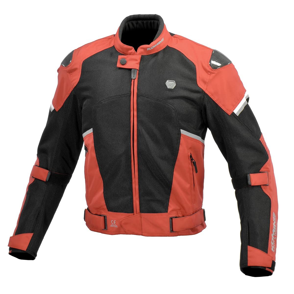 新品 [KOMINE] バイク用 ジャケット JK-1573 プロテクトカーボンメッシュジャケット 07-1573 メンズ Red Black 4XL