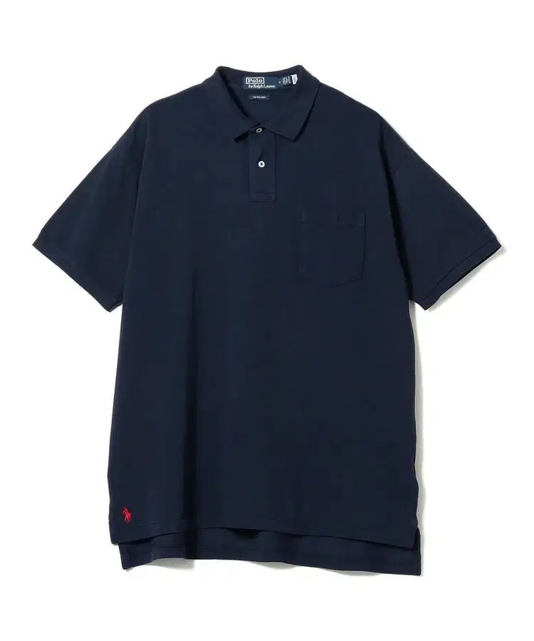 ポロ ラルフローレン x ビームス ネイビー オーバーサイズシャツ ピケ 半袖 シャツ XL