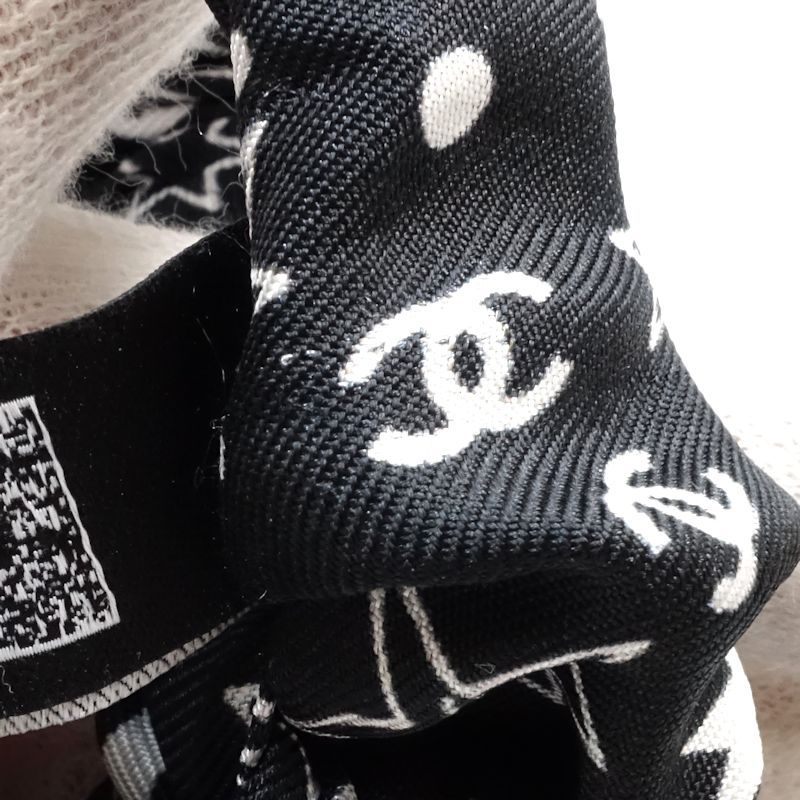 CHANEL シャネル ヘアアクセサリー シュシュ スター ココマーク シルク