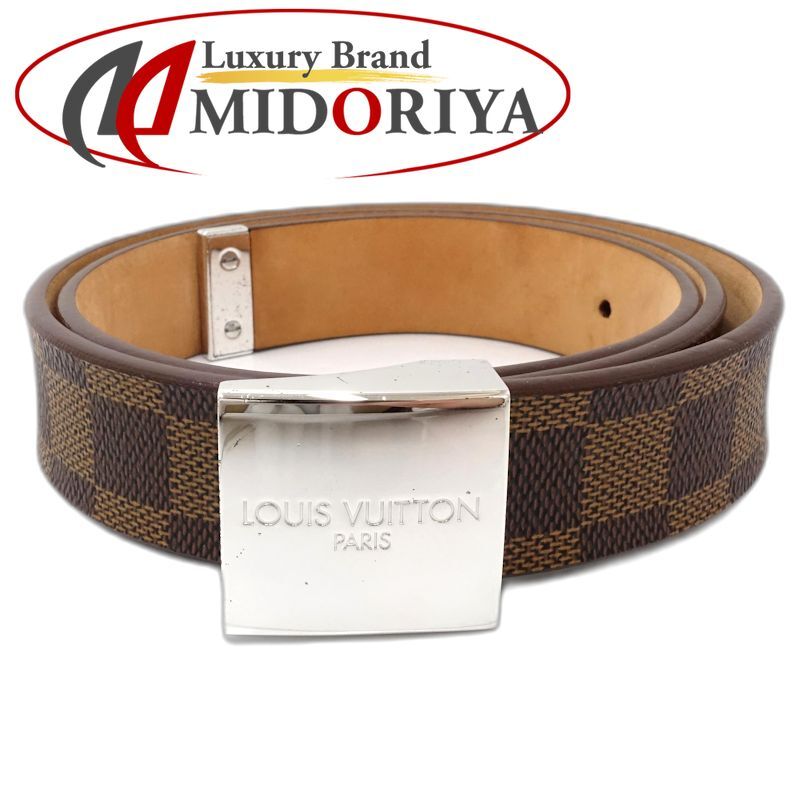 LOUIS VUITTON ルイヴィトン ダミエ ベルト サンチュール キャレ M6803U 90/36 エベヌ レディース/182040【中古】