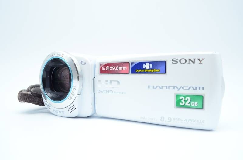 動作品】SONY HDR-CX270V ホワイト AVCHD Full HD 内蔵32GB GPS搭載