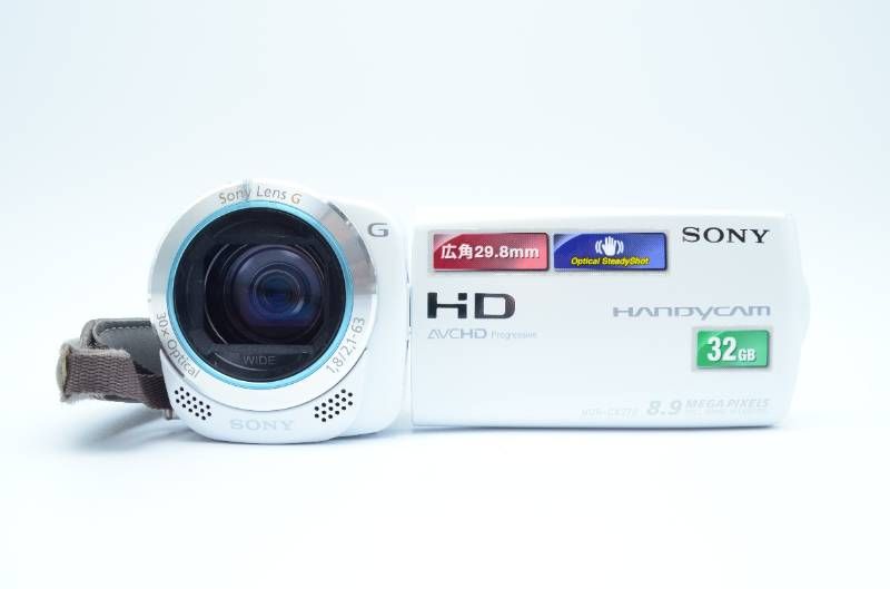 動作品】SONY HDR-CX270V ホワイト AVCHD Full HD 内蔵32GB GPS搭載