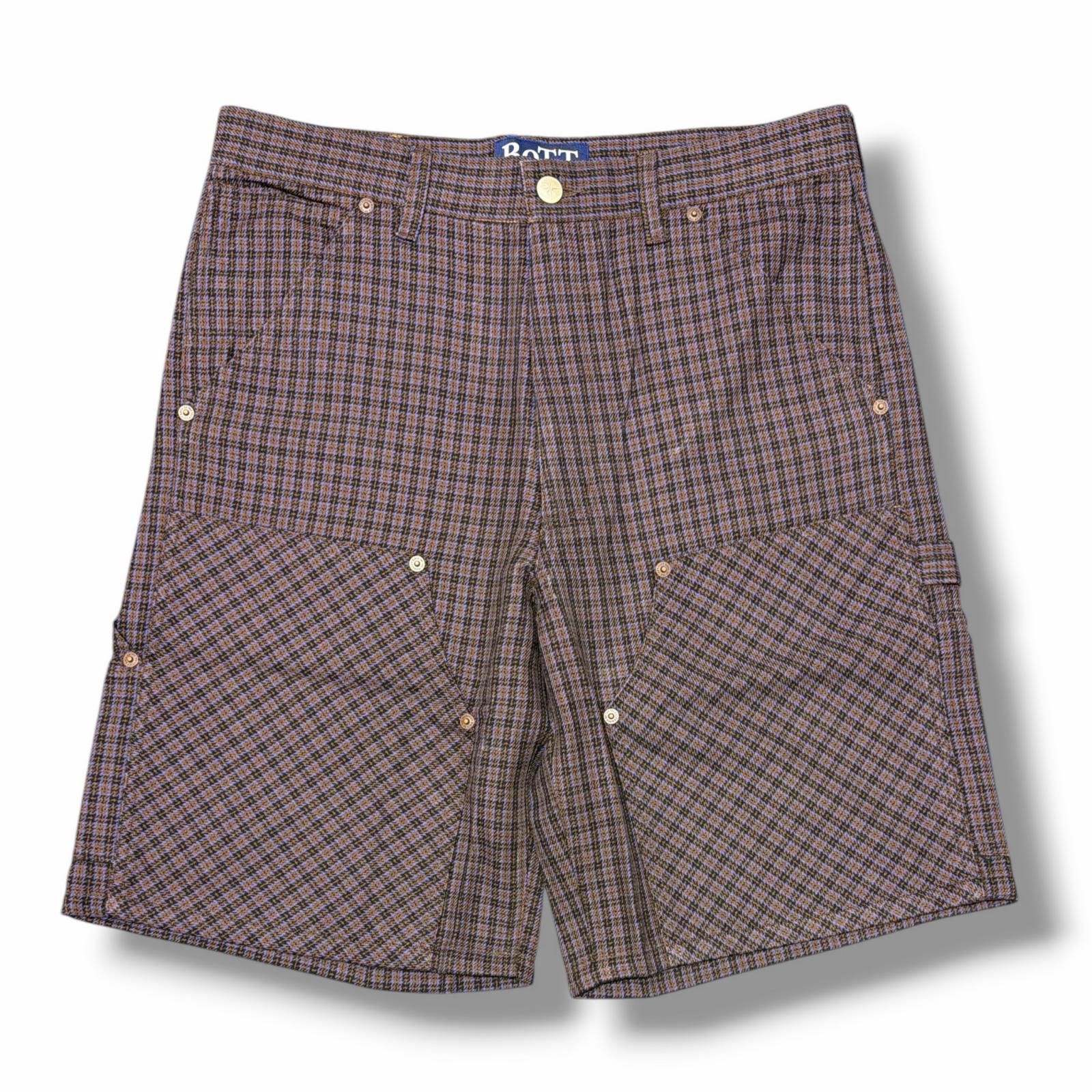 参考上代27500円 未使用 BoTT 25SS Plaid Double knee Short